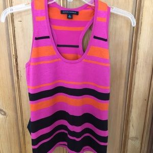 Banana Republic Pink Striped Racerback Top